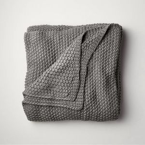 Casaluna Chunky Knit Blanket - Full/Queen in Dark Gray NWT
